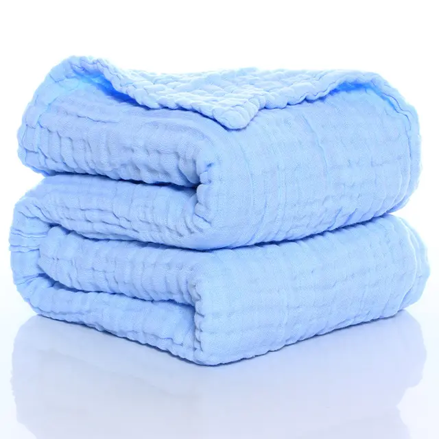 6 Six Layer Cotton Baby And Children Bath Towel Blue - Shop at LoveMi
