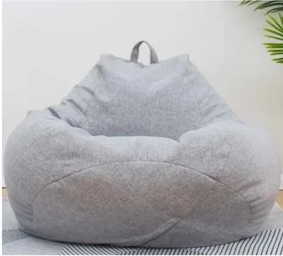 Comfortable Soft Giant Bean Bag Chair Light Gray Cover - Shop at LoveMi