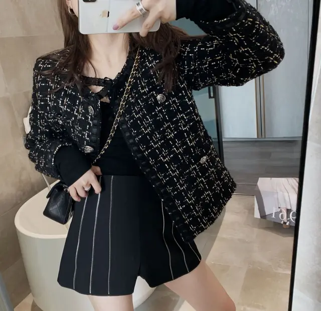 Round neck scented jacket Black - Shop at LoveMi