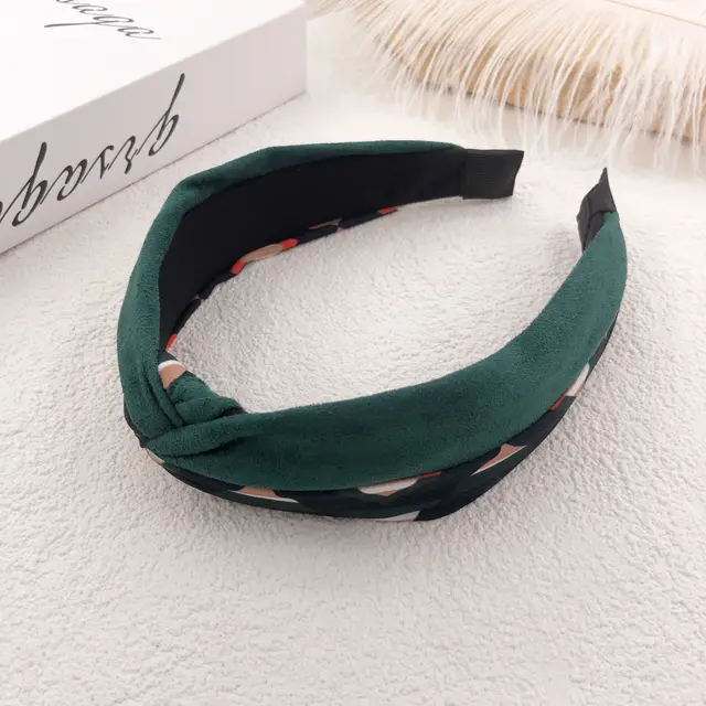 Suede flower hit color headband 15Color - Shop at LoveMi