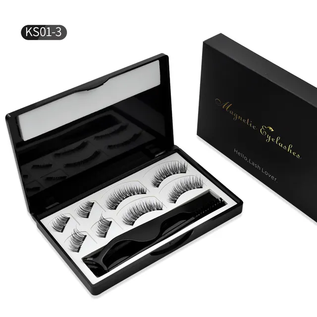Double magnetic 8 piece magnetic false eyelash set Ks01 3 - Shop at LoveMi