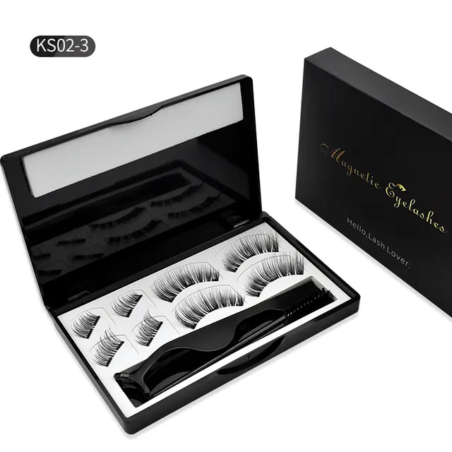 Double magnetic 8 piece magnetic false eyelash set Ks02 3 - Shop at LoveMi