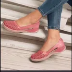 Lukong summer breathable sandals flat shoes - Red