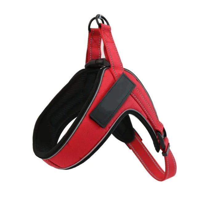 Custom Breathable Harness Vest for Dog with Reflective Strip and Metal Buckle Red - Shop at LoveMi