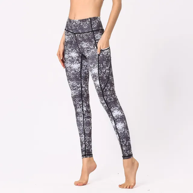 Printed pocket leggings Grey - Shop at LoveMi
