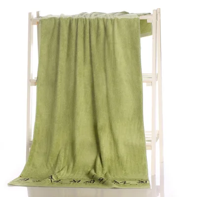 Bamboo charcoal fiber bath towel Green - Shop at LoveMi