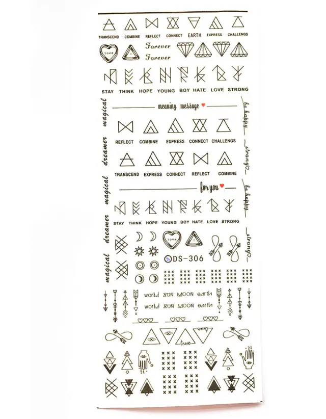 Geometric DIY Art Nail Polish Stickers Dc306 - Shop at LoveMi