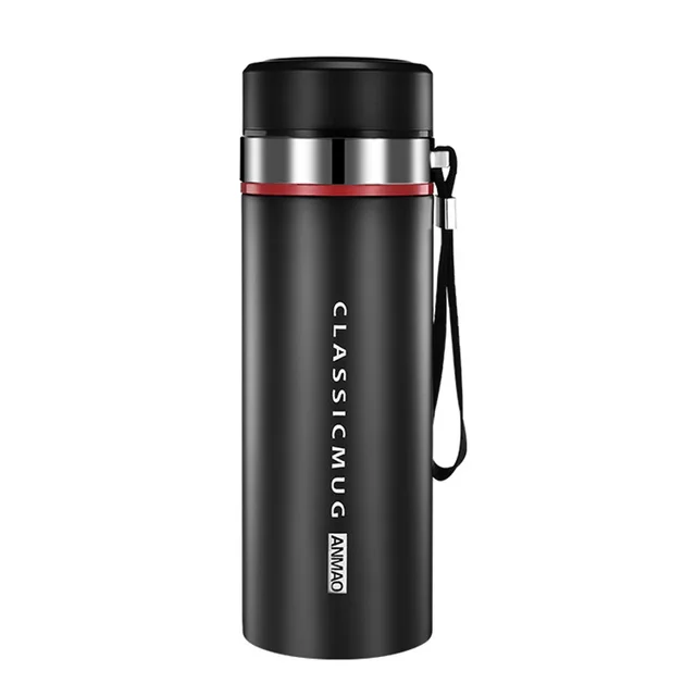 Stainless steel outdoor portable thermos cup Black - Shop at LoveMi