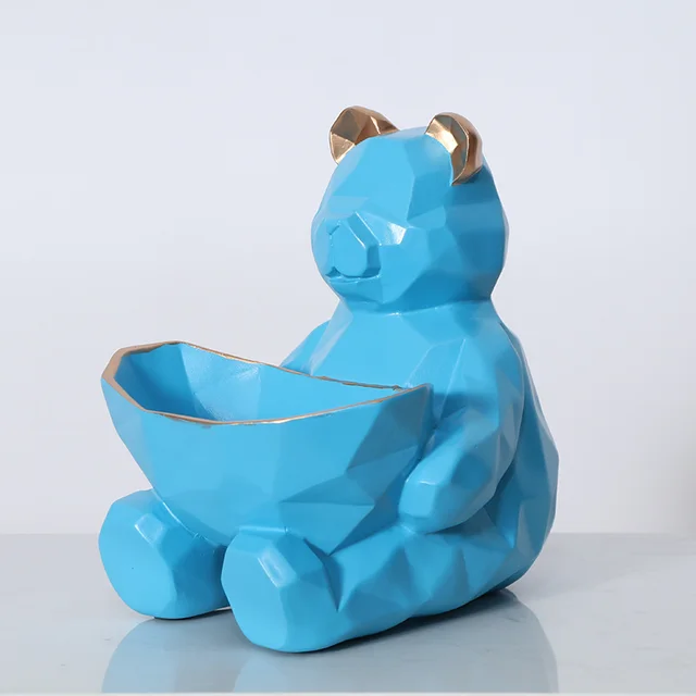 Geometric bear storage ornaments Sky Blue - Shop at LoveMi