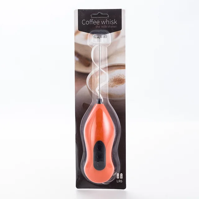 Stainless steel electric egg beater coffee blender milking machine Orange - Shop at LoveMi