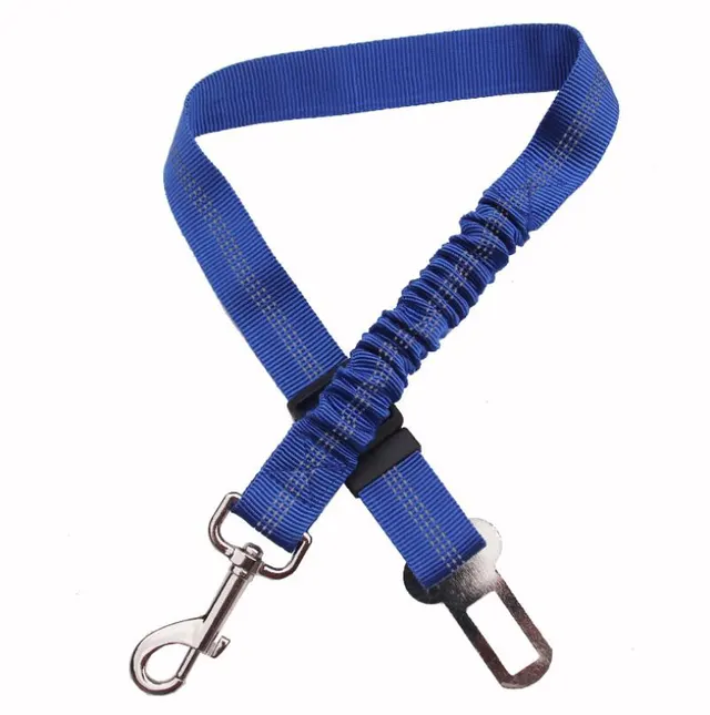 Adjustable Dog Seat Belt Dog Car Seatbelt Harness Leads Elastic Reflective Safety Rope Blue - Shop at LoveMi