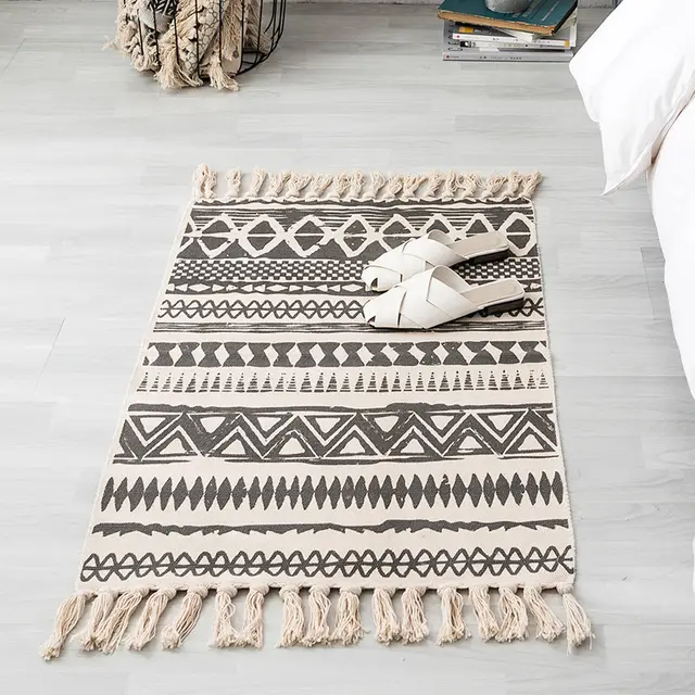Ethnic Style Handmade Cotton Hemp Retro Mat 1Style - Shop at LoveMi