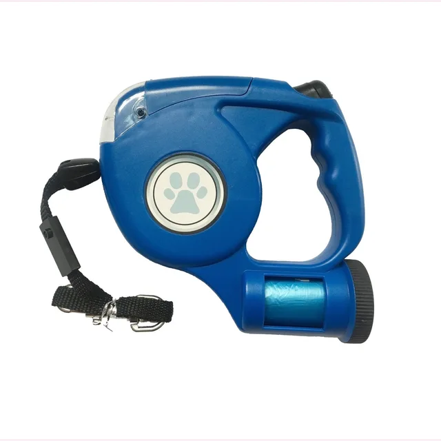 Pet automatic retractable traction rope with light Blue - Shop at LoveMi