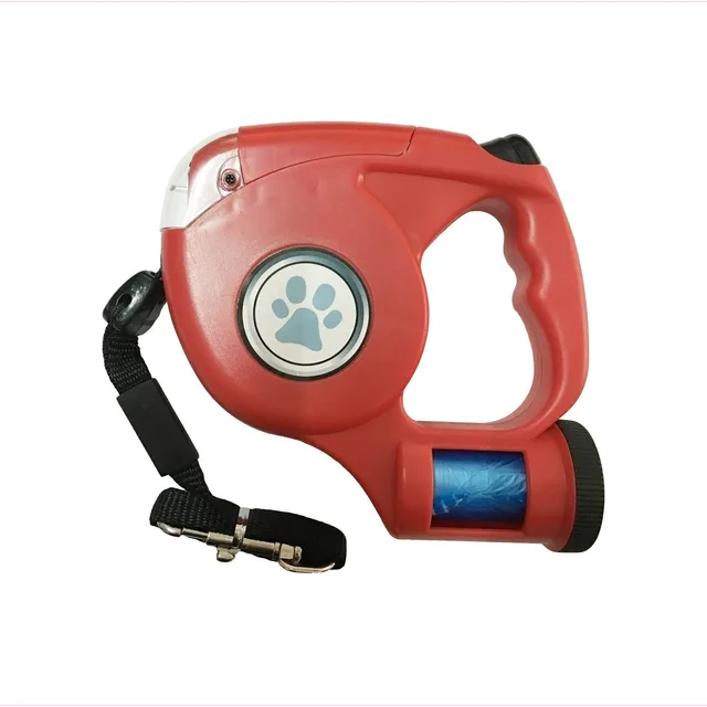 Pet automatic retractable traction rope with light Red - Shop at LoveMi
