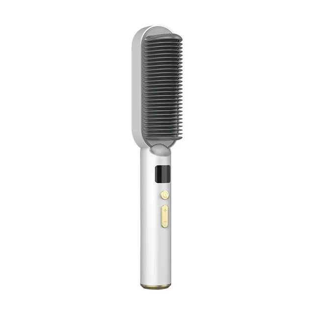 Straightening Comb Anion Electric Curling Iron White - Shop at LoveMi