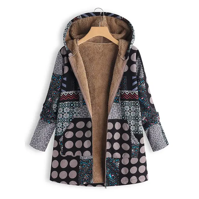 Medium long thick cotton coat Black - Shop at LoveMi