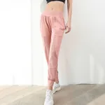 Running fitness pants quick-drying cropped pants - Pink