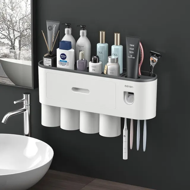 Magnetic Automatic Mouthwash Cup Set Storage Rack Black - Shop at LoveMi