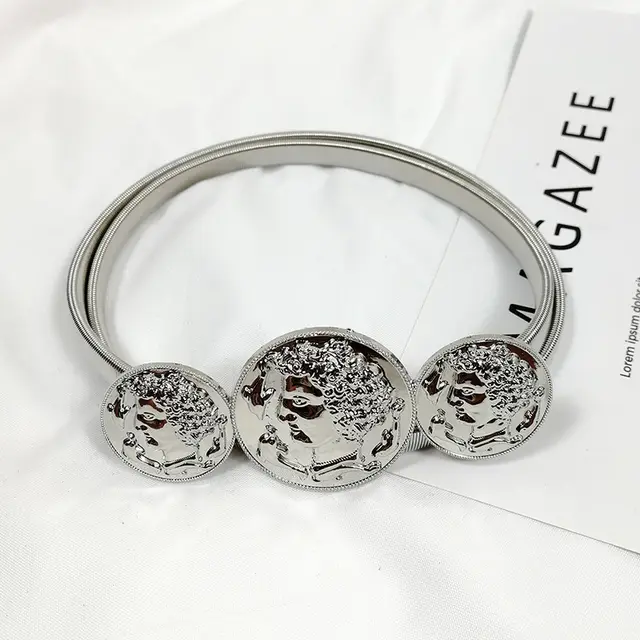 All match Metal Spring Women's Waist Chain Belt Silver - Shop at LoveMi