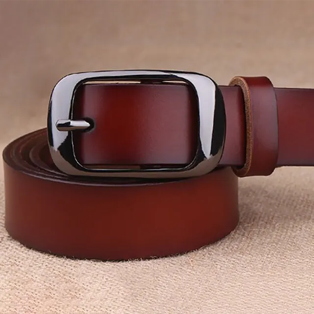 COWATHER ladies leather belt fashion style Black Buckle Brown - Shop at LoveMi