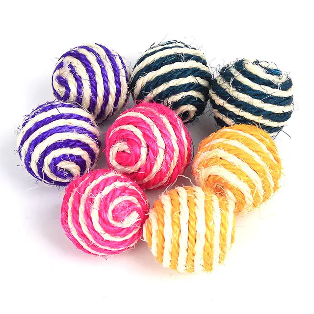 Cat scratching toy sisal tease cat ball Random - Shop at LoveMi