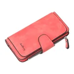 Long buckle ladies wallet clutch - Red
