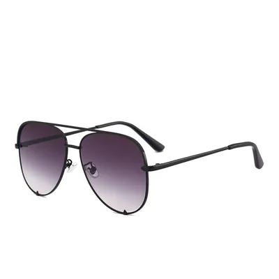 Personalized avant garde aviator glasses Black Double Grey - Shop at LoveMi