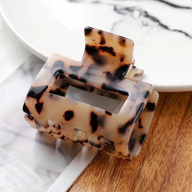 Temperament Ponytail Simple Geometric Clamp Beige 5.5Cm - Shop at LoveMi