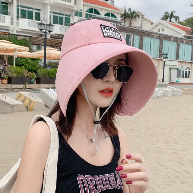 Korean style tide covered fisherman hat Pink - Shop at LoveMi