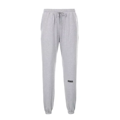 Sports sweatpants with small embroidered feet Grey - Shop at LoveMi