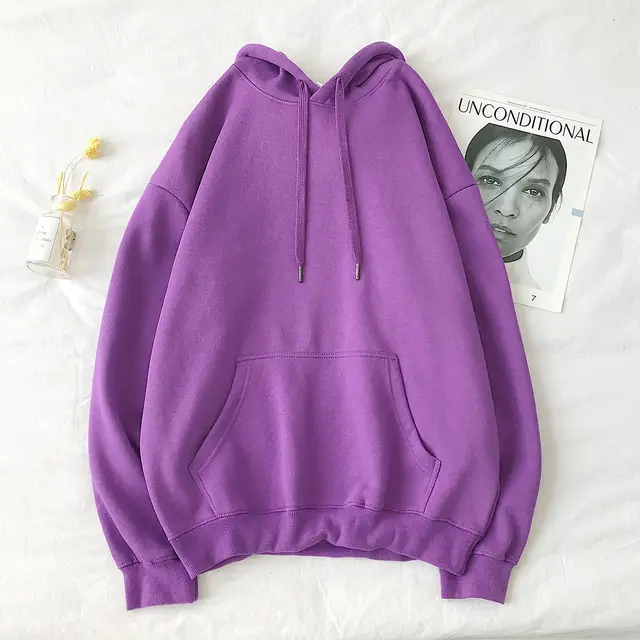 Couple's solid color sweater men's autumn tide brand flow Purple - Shop at LoveMi