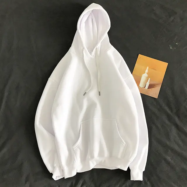 Couple's solid color sweater men's autumn tide brand flow White - Shop at LoveMi