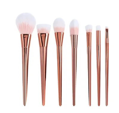 Rhombus 7 makeup brush, makeup brush, brush foundation, eye shadow, brush and makeup Rose Gold - Shop at LoveMi