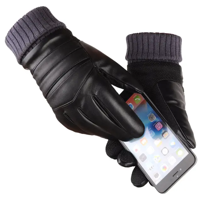 Men's touch screen gloves thickened Screw - Shop at LoveMi
