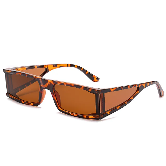 Personality Four square Street Fashion Glasses Brown - Shop at LoveMi