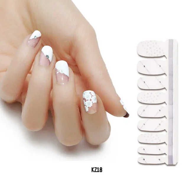 Pearl gloss nail polish film nail sticker Kz18 - Shop at LoveMi