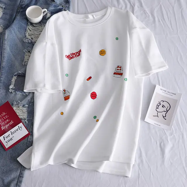 Loose and versatile student T shirt 9953 2 - Shop at LoveMi