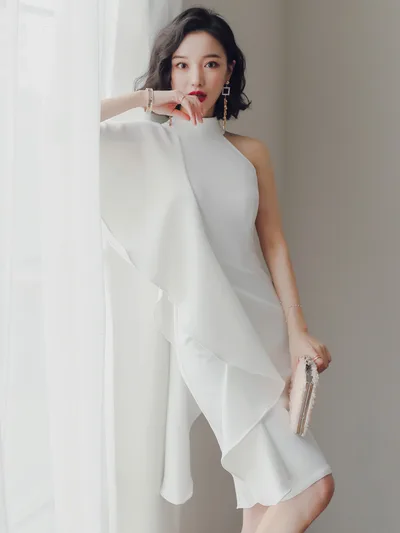 Party party white short evening dress White - Shop at LoveMi