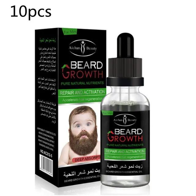 Beard Essential Oils Mild Maintenance Beard Nourishing Care Beard Repair Essential Oil Black 10 Pcs - Shop at LoveMi
