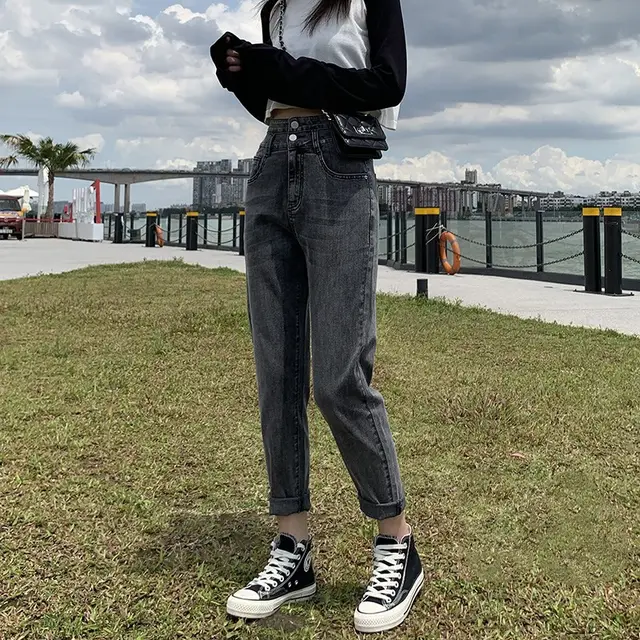 Smoky gray jeans Grey - Shop at LoveMi
