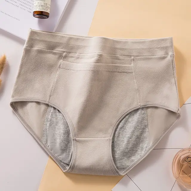 Women's high waist physiological underwear Smear Green - Shop at LoveMi