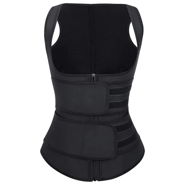 Double waist corset plastic waist vest Black - Shop at LoveMi