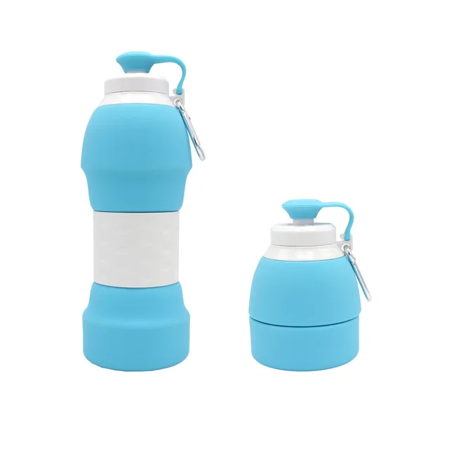 Silicone folding water bottle Blue - Shop at LoveMi