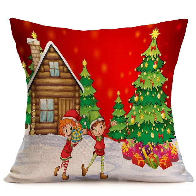 Christmas festive pattern car sofa pillow pillowcase 13 - Shop at LoveMi