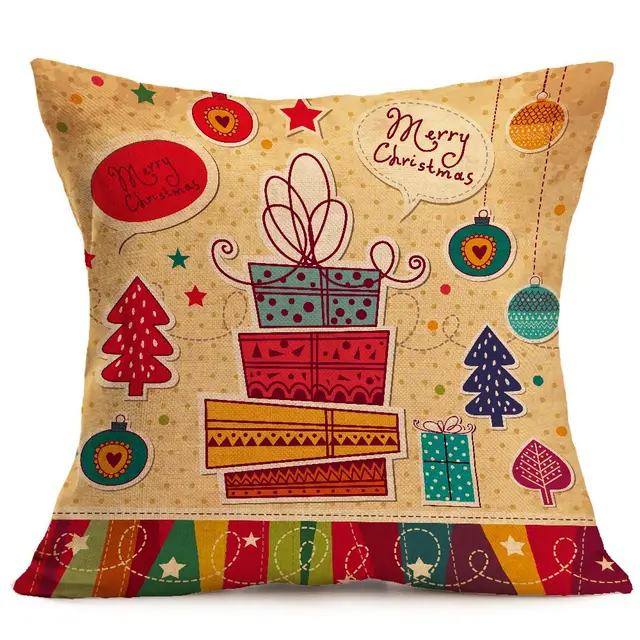 Christmas festive pattern car sofa pillow pillowcase 14 - Shop at LoveMi