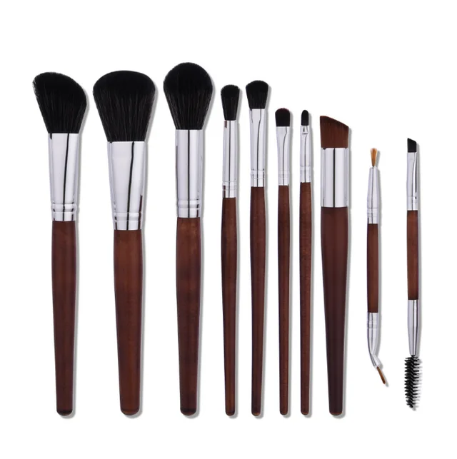 10 makeup brushes Brown - Shop at LoveMi