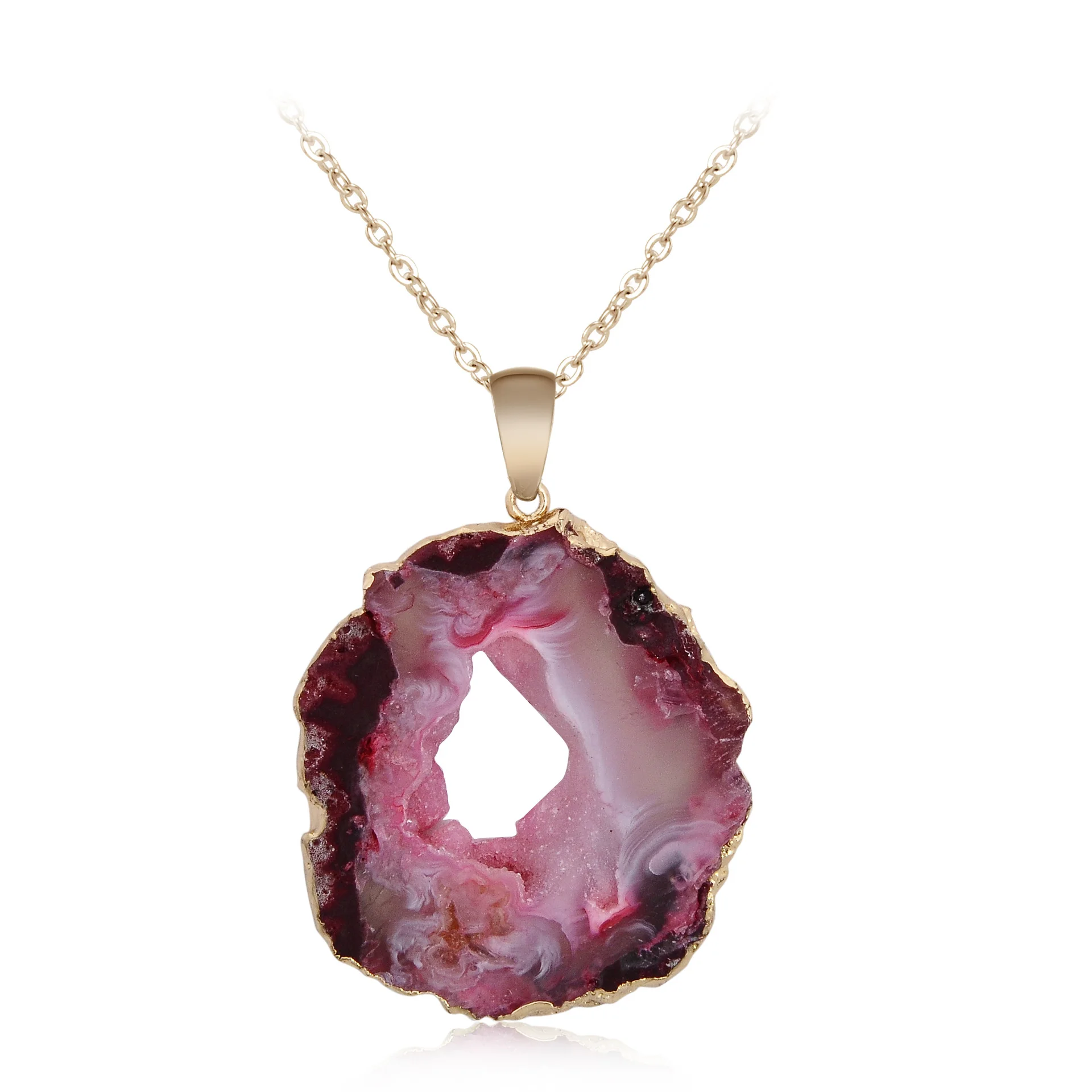 Natural stone pendant - Red