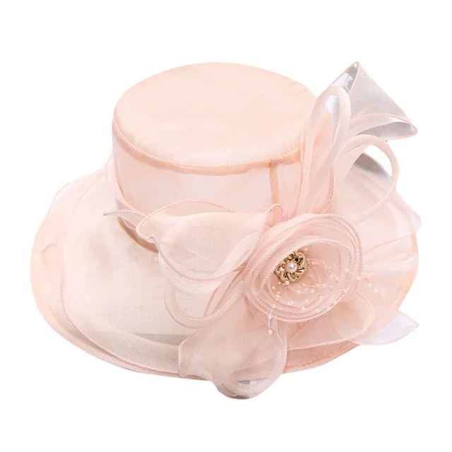 Mesh hat for outing on the beach sun hat with big brim Flesh Pink - Shop at LoveMi