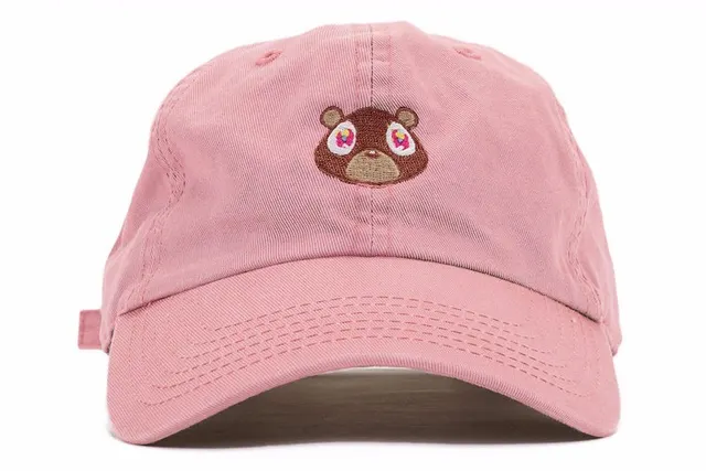 New hat Kanye West Dropout Bear dropout bear cap soft top bend hat Pink - Shop at LoveMi