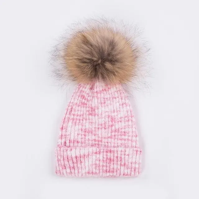 Pompom Beanie Hat Pink - Shop at LoveMi